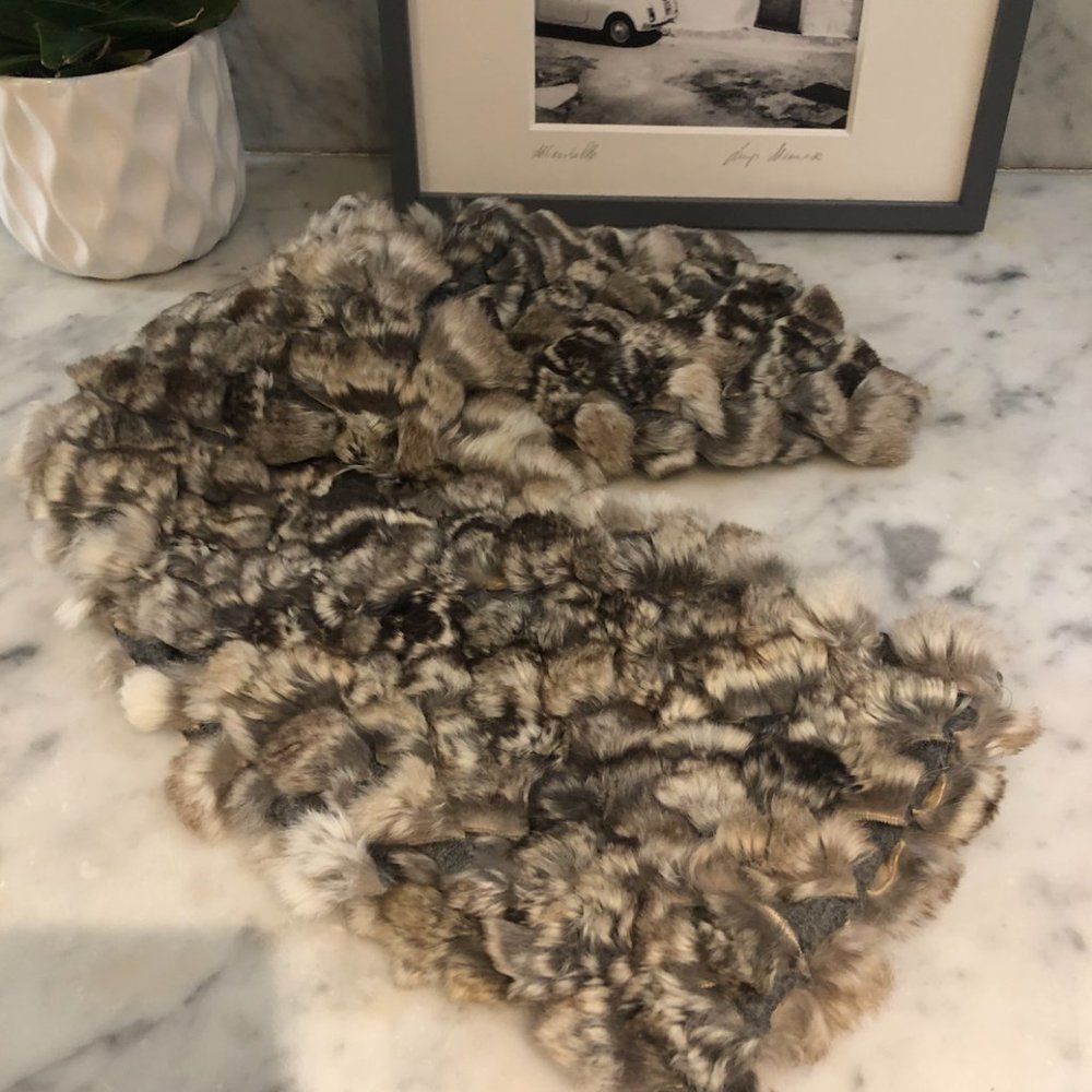Pinko Rabbit Fur Scarf
